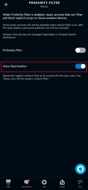 How to Turn Off Explicit Filter on Alexa Without App?